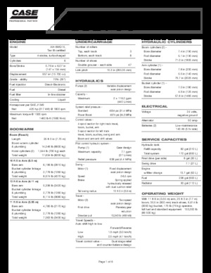 Excavatoare pe șenile Case CX 700