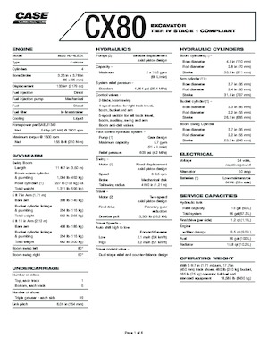 Excavatoare pe șenile Case CX 80