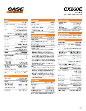 Excavatoare pe șenile Case CX260E