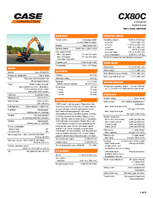 Excavatoare pe șenile Case CX80C