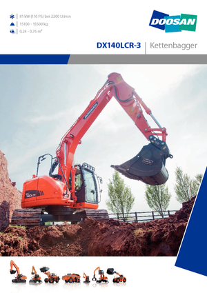 Excavatoare pe șenile Doosan DX140LCR-3
