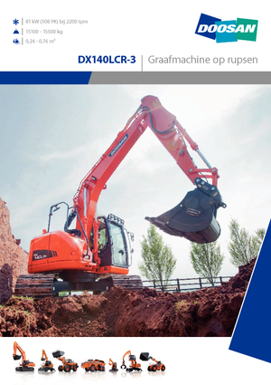 Excavatoare pe șenile Doosan DX140LCR-3