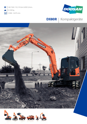 Excavatoare pe șenile Doosan DX 80 R