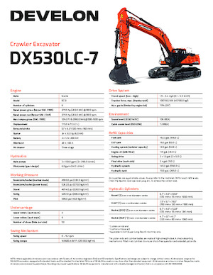Excavatoare pe șenile Develon DX530LC-7