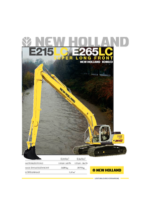 Excavatoare pe șenile New Holland E 265 LC