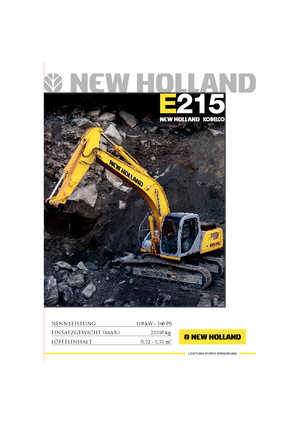 Excavatoare pe șenile New Holland E 215