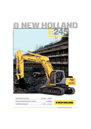Excavatoare pe șenile New Holland E 245