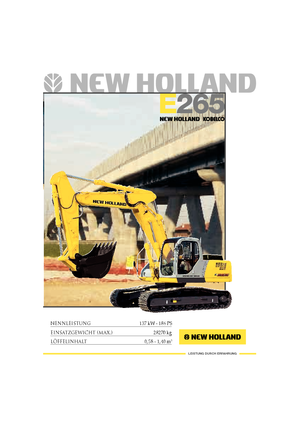 Excavatoare pe șenile New Holland E 265