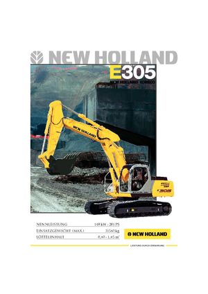 Excavatoare pe șenile New Holland E 305