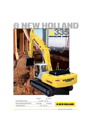Excavatoare pe șenile New Holland E 335
