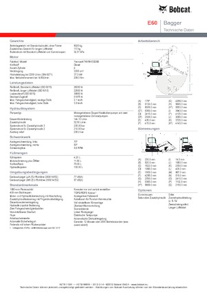 Excavatoare pe șenile Bobcat E 60