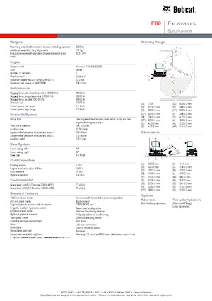 Excavatoare pe șenile Bobcat E 60