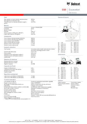 Excavatoare pe șenile Bobcat E 60