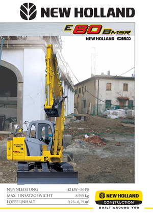 Excavatoare pe șenile New Holland E 80 B MSR