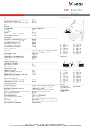 Excavatoare pe șenile Bobcat E 80