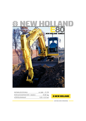 Excavatoare pe șenile New Holland E 80 MSR