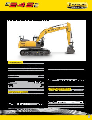 Excavatoare pe șenile New Holland E245C EVO