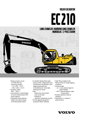 Excavatoare pe șenile Volvo EC210LC