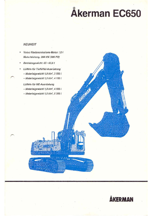 Excavatoare pe șenile Akerman-Volvo EC 650