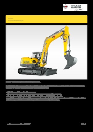 Excavatoare pe șenile Wacker Neuson ET145