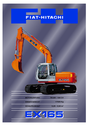 Excavatoare pe șenile Fiat-Hitachi EX 165