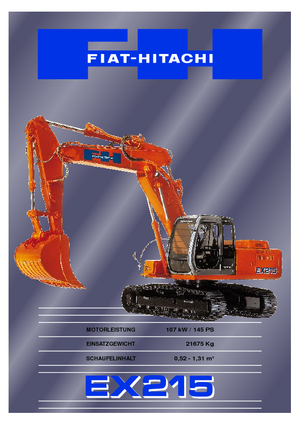 Excavatoare pe șenile Fiat-Hitachi EX 215