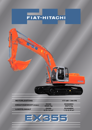 Excavatoare pe șenile Fiat-Hitachi EX 355