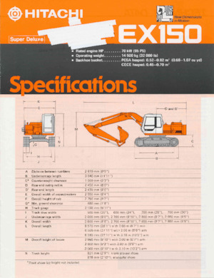 Excavatoare pe șenile Hitachi EX150