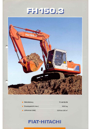 Excavatoare pe șenile Fiat-Hitachi FH 150.3 LCM