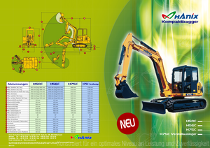 Excavatoare pe șenile Hanix H 75 CV