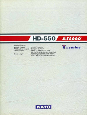 Excavatoare pe șenile Kato HD550 EXCEED VII LC