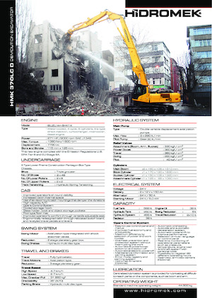 Excavatoare pe șenile Hidromek HMK 370 LC D