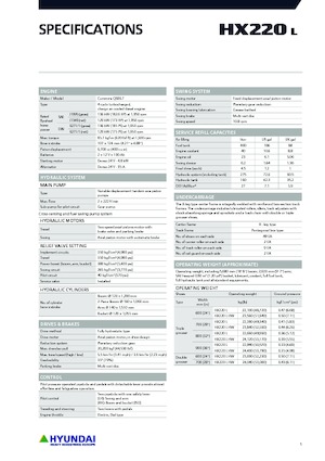 Excavatoare pe șenile Hyundai HX220L