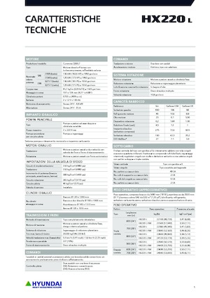 Excavatoare pe șenile Hyundai HX220L