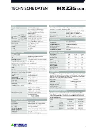 Excavatoare pe șenile Hyundai HX235LCR