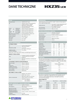 Excavatoare pe șenile Hyundai HX235LCR