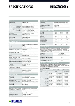 Excavatoare pe șenile Hyundai HX300L