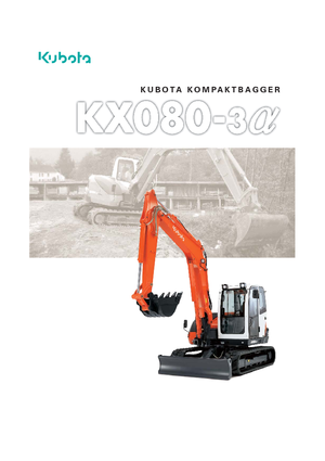 Excavatoare pe șenile Kubota KX080-3α