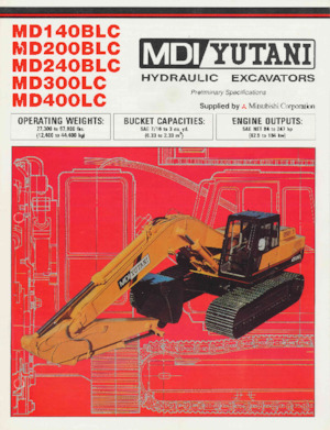 Excavatoare pe șenile MDI Yutani MD300LC