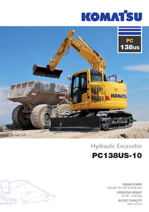Excavatoare pe șenile Komatsu PC138US-10