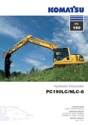 Excavatoare pe șenile Komatsu PC190-8 LC