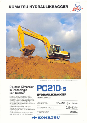 Excavatoare pe șenile Komatsu PC210LC-5