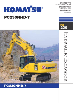 Excavatoare pe șenile Komatsu PC230NHD-7