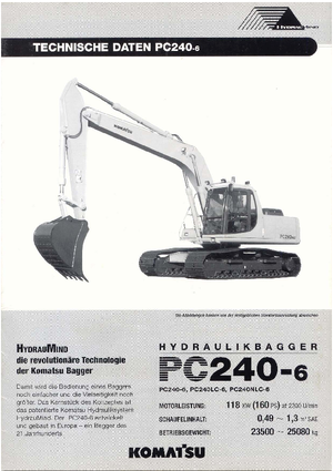 Excavatoare pe șenile Komatsu PC240NLC-6 active Plus
