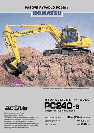 Excavatoare pe șenile Komatsu PC240LC-6 active Plus
