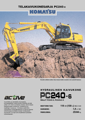 Excavatoare pe șenile Komatsu PC240NLC-6 active Plus