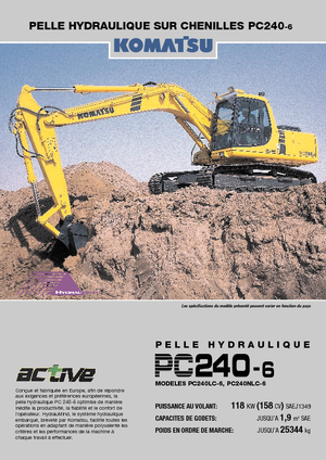 Excavatoare pe șenile Komatsu PC240LC-6 active Plus