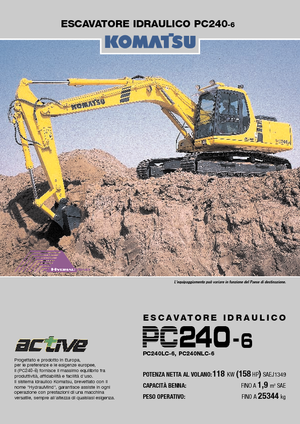 Excavatoare pe șenile Komatsu PC240LC-6 active Plus