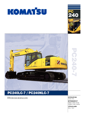 Excavatoare pe șenile Komatsu PC240LC-7