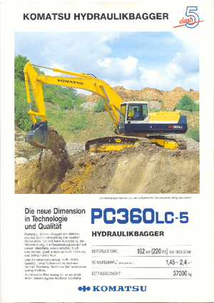 Excavatoare pe șenile Komatsu PC360LC-5